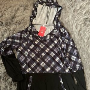 Cute plaid nursing hoodie XL by Patpat
